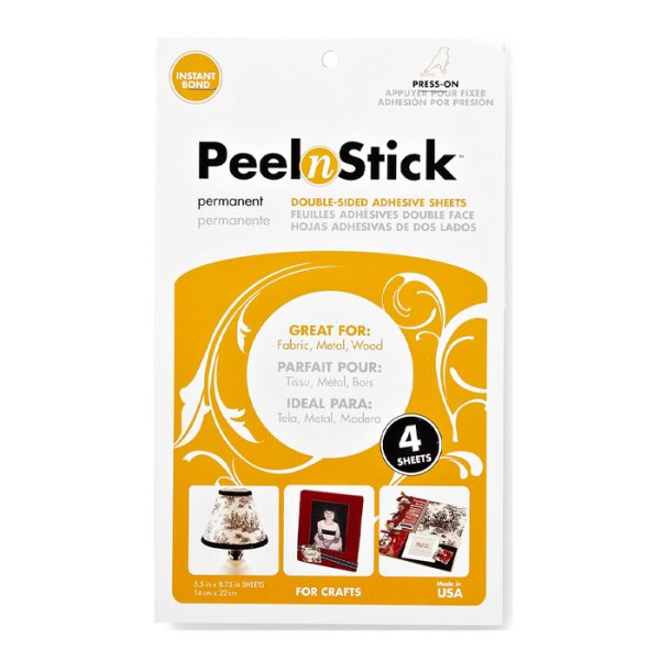 X4 HOJAS ADHESIVAS 2 CARAS PEEL N' STICK 14X22CM